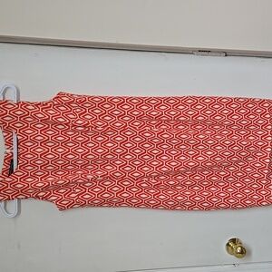 Mario Serrani summer dress retro style red&white zipper in the back